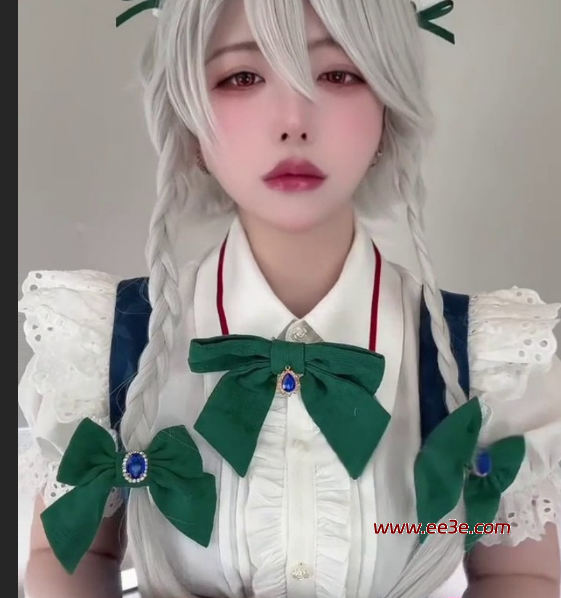 二次元女神 Rizuna 化身十六夜咲夜 黑色袜子女孩