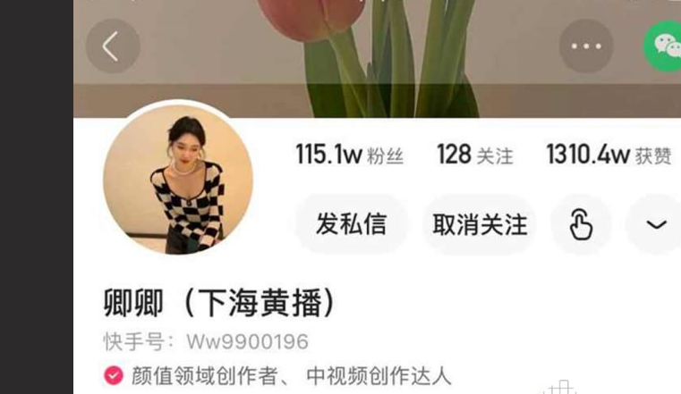 快手 卿卿 百万粉丝主播
