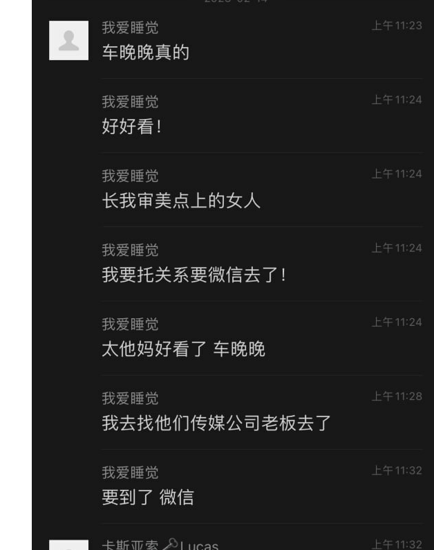 抖音百万粉丝网红「车晚晚」与有钱人 田总 群里直播嬳战 网络疯传