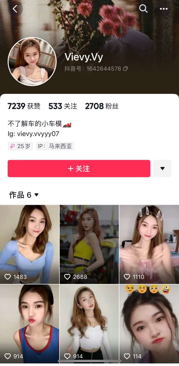吃瓜 抖音 VievyVy 马来西亚车模图外流