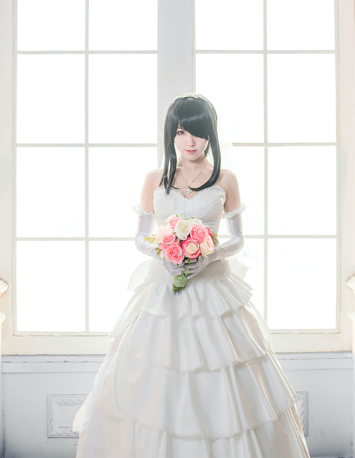 时崎狂三花嫁cos