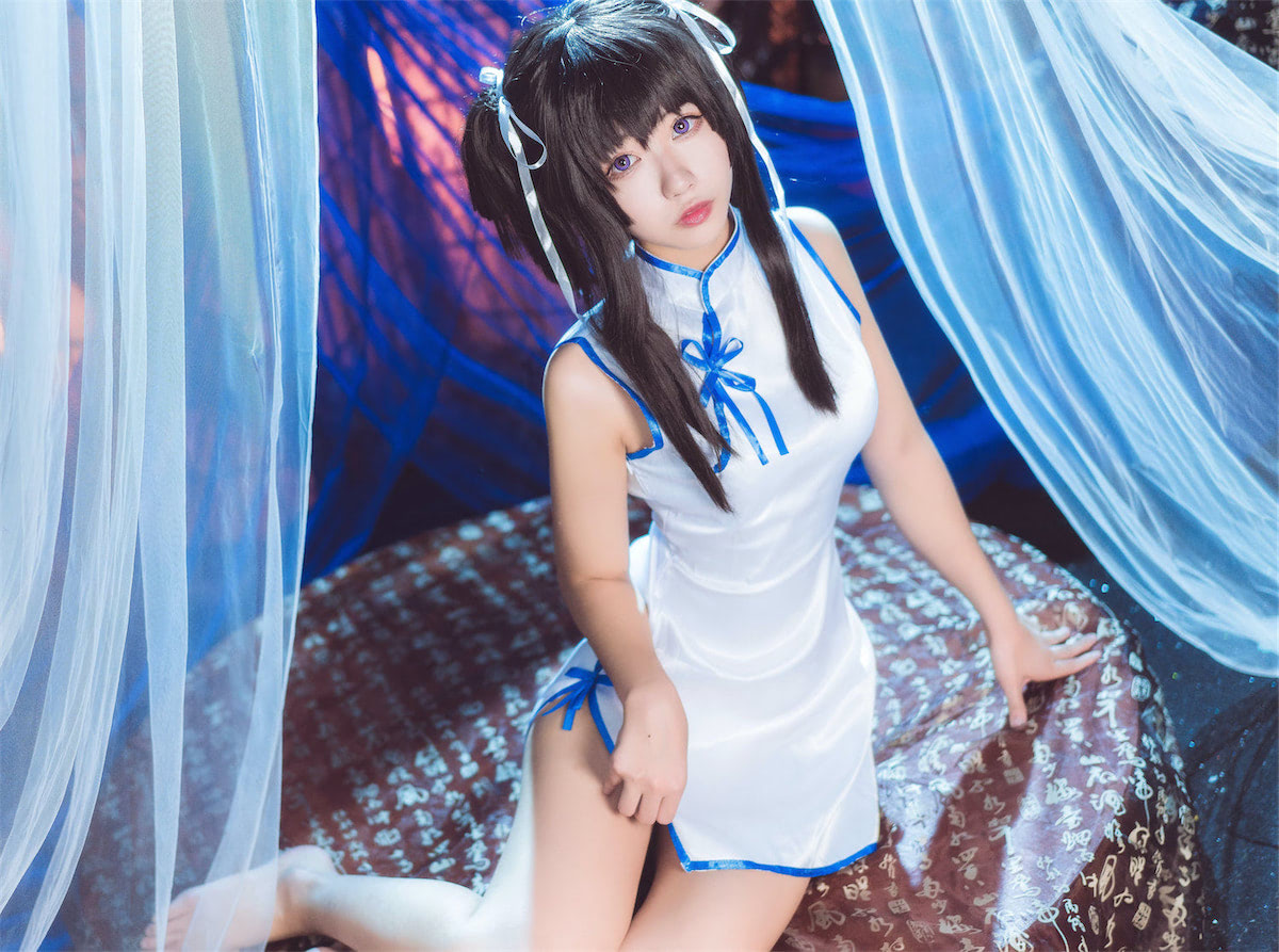 Momoko葵葵 御子乃铃白旗袍