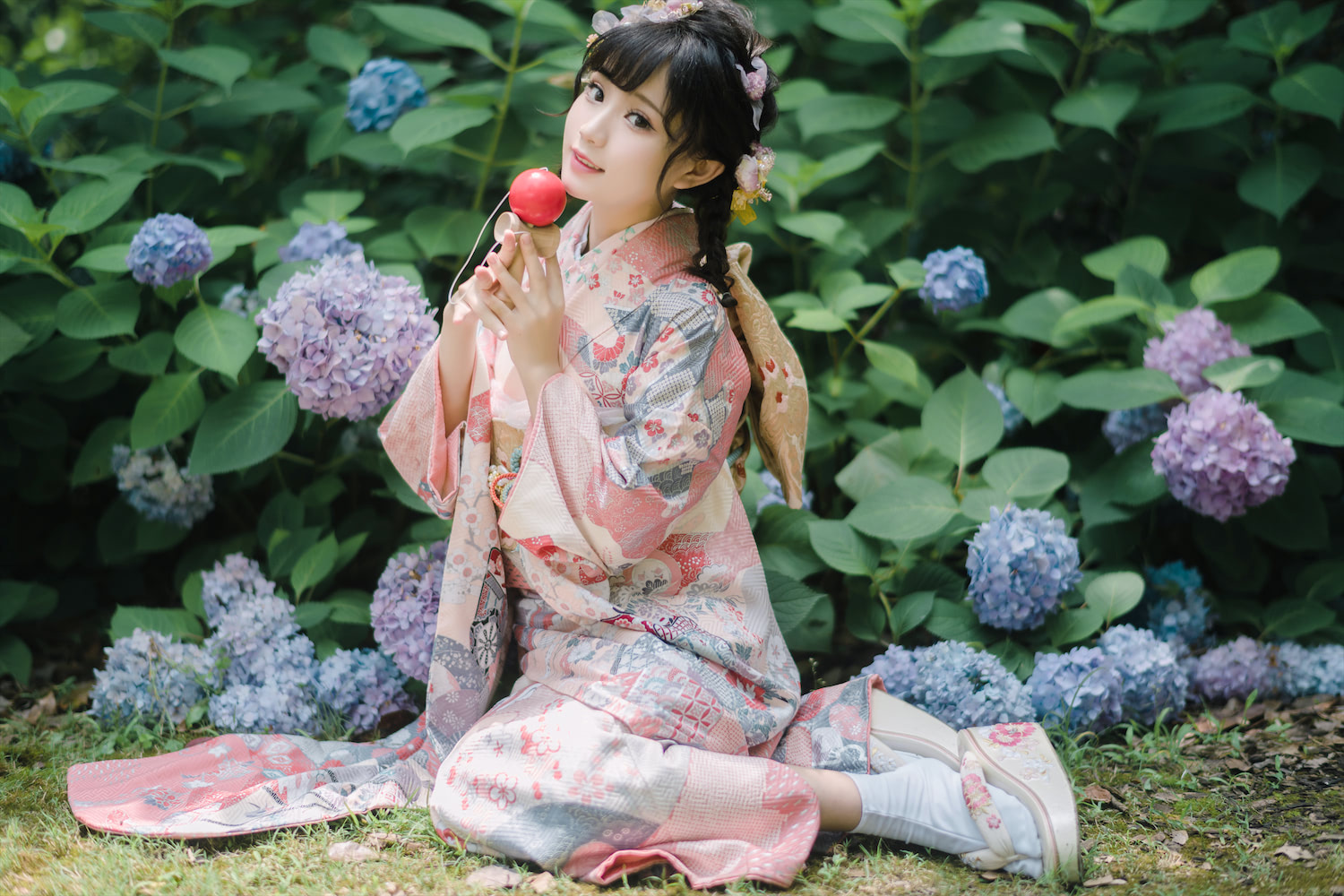 花柒Hana 绣球花和服