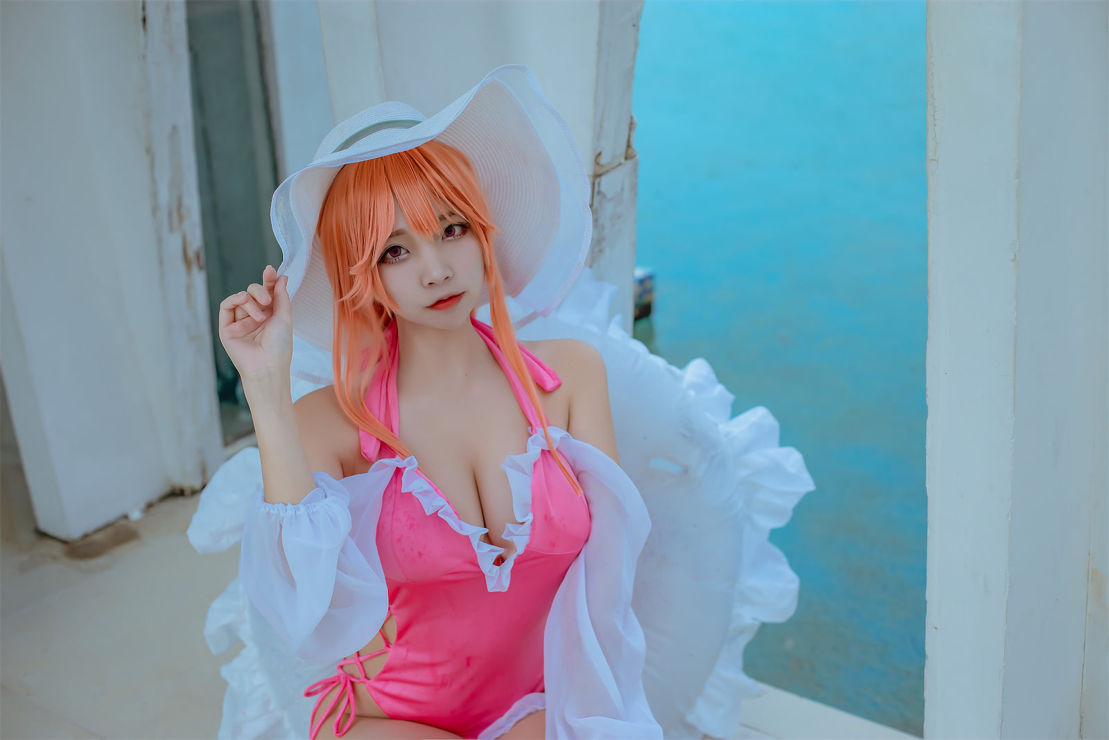 二佐Nisa 碧蓝黎塞留泳装