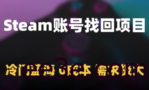 Steam*项目，冷门蓝海，0成本，需求极大