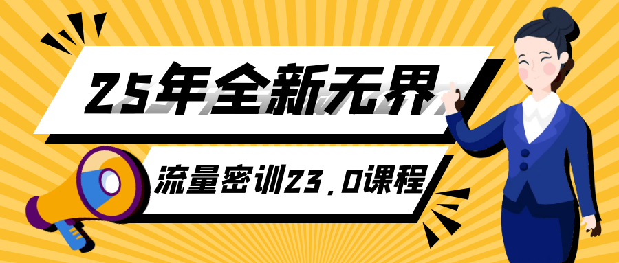 25年全新无界流量密训23.0课程