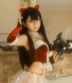 圣诞小鹿 幼水铃衣 反差眼镜妹超清写真花絮 白色袜子**大胆*体极致*